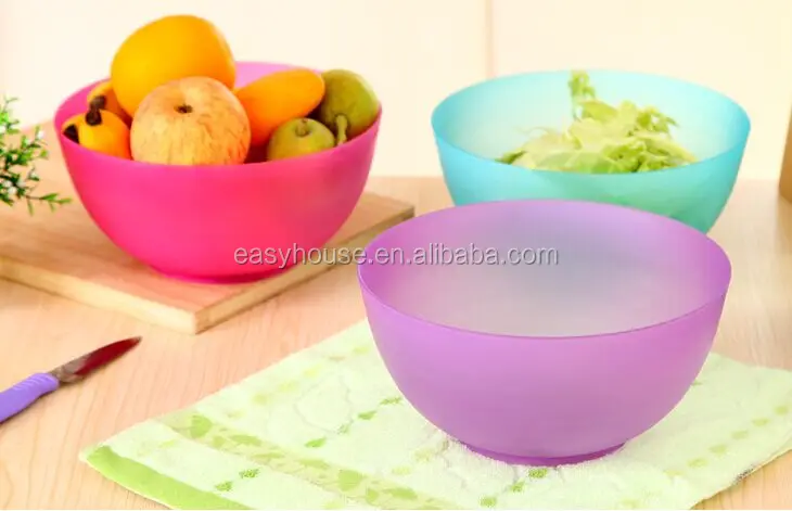 
factory OEM cheap plastic transparent salad bowl 