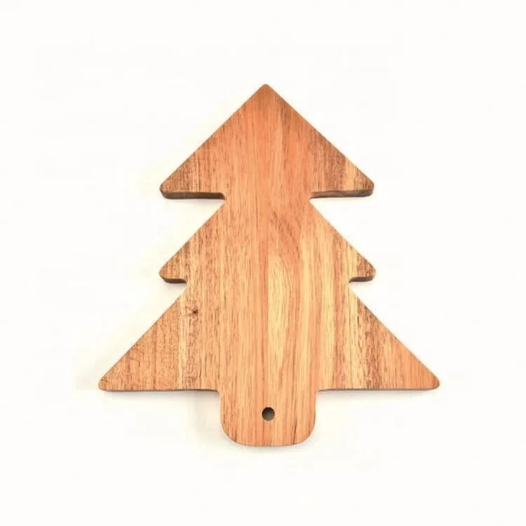 
OEM Service Certificated low price Christmas Tree Shape baguette Chopping Cutting Board 