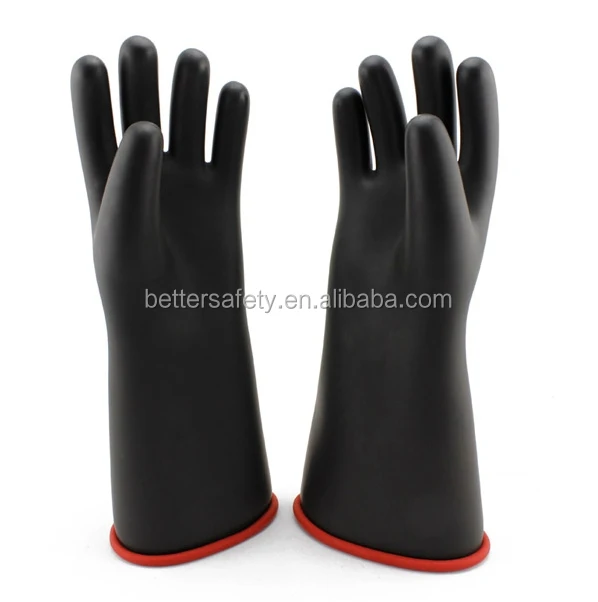 Natural Latex Gloves High Voltage 20KV Class 2 Insulation Electrical Gloves Electrical Insulating Work Gloves