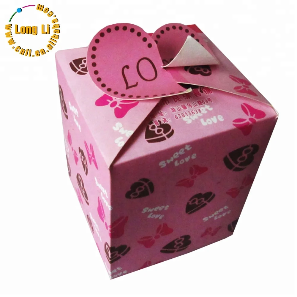 New Design Candy Chocolate Gift Packaging Paper Gift Box Art Paper Cube Creative Printed Christmas Candy Packaging Boxes Longli