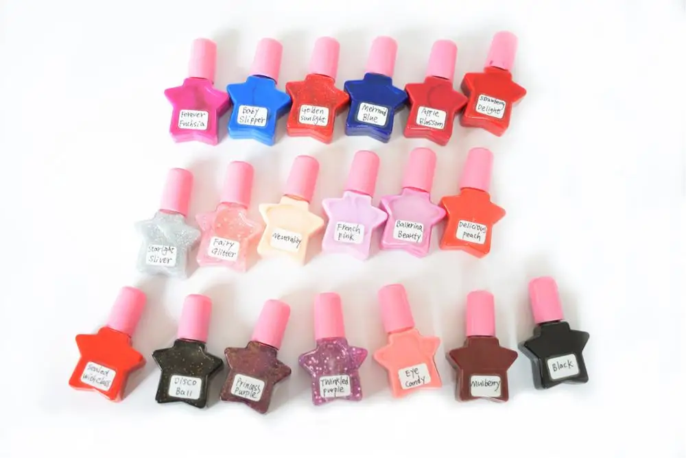 Bling Mini Drying Fast Water Based Peel Off Eco Friendly Nail Polish Wholesale Hot Sale Kids Toy