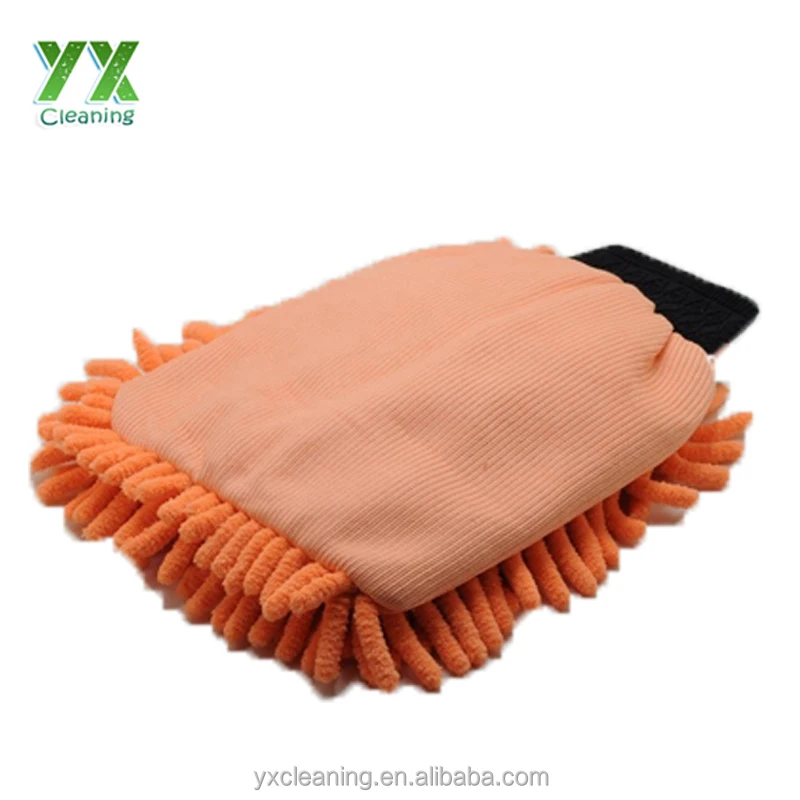 CUSTOMIZED Car Washing Chenille Glove Microfiber Cleaning Mitten