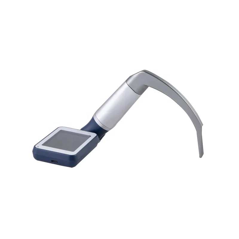 Hot-selling medical video laryngoscope with LED display, reusable stainless steel and multiple blade options