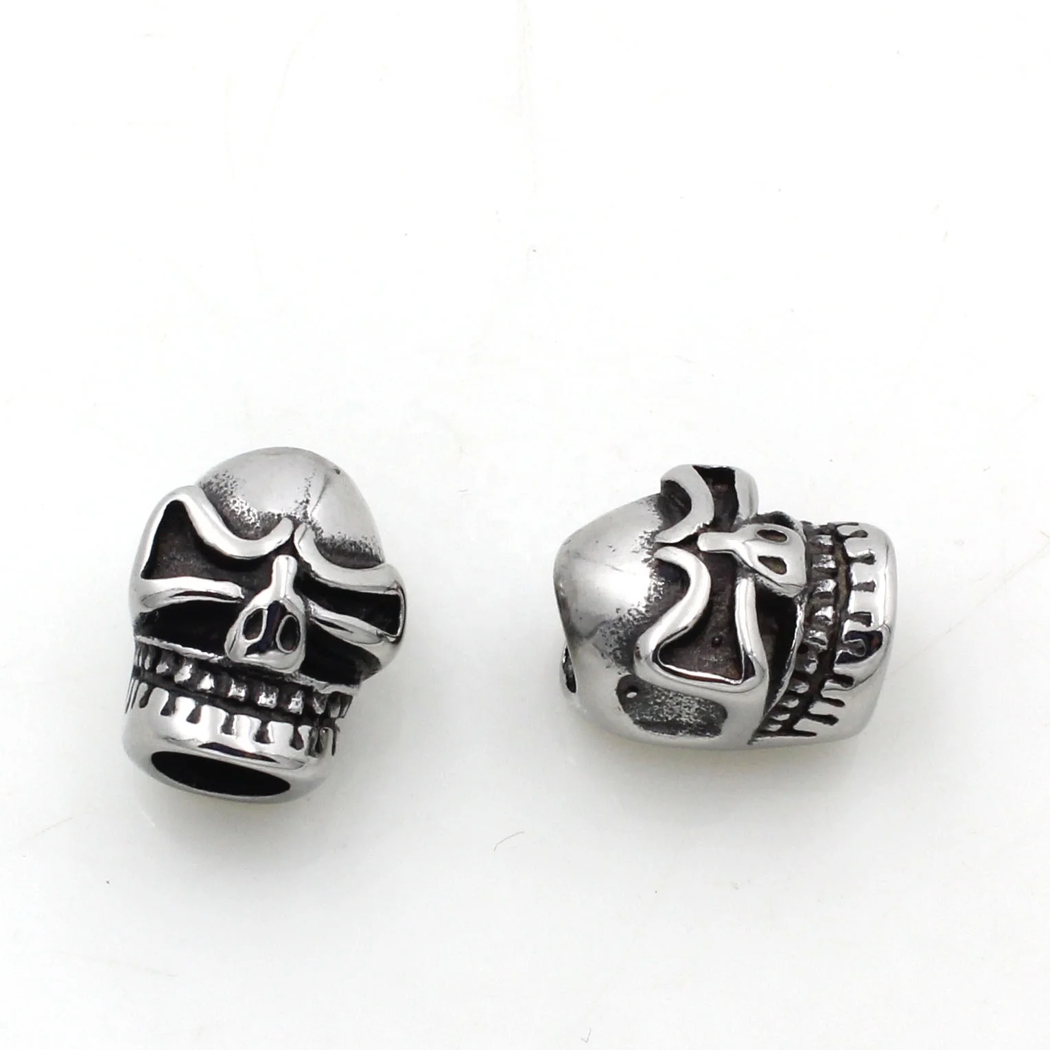 Оптовая продажа, бусины Yudan из нержавеющей стали с изображением черепа