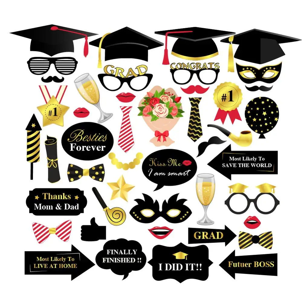 PZ153 Graduation party photo booth props photobooth props for party