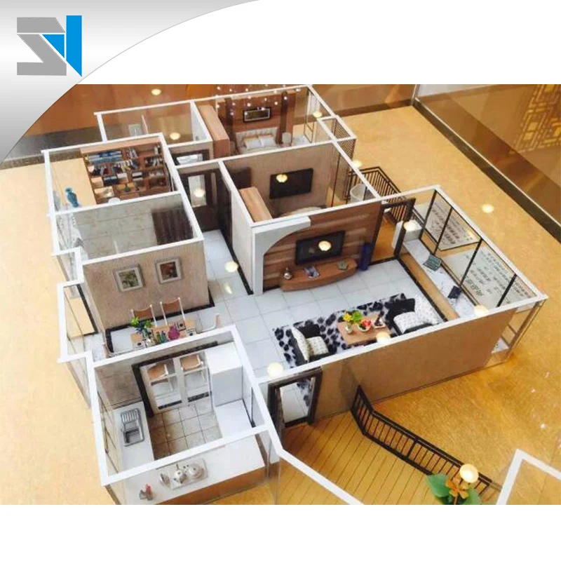 Модель в масштабе Хо для дизайна интерьера дома/Миниатюрная модель/архитектурная модель