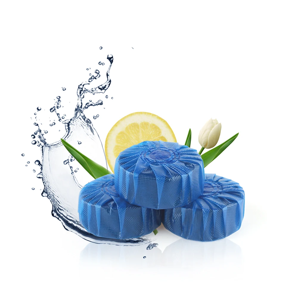 Chemical toilet bowl cleaning tablets cleaner in tank