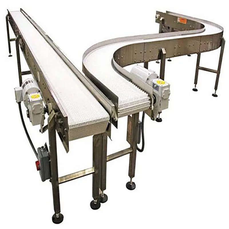 0-180 degree stainless steel/plastic chains food beverage processing turn conveyors