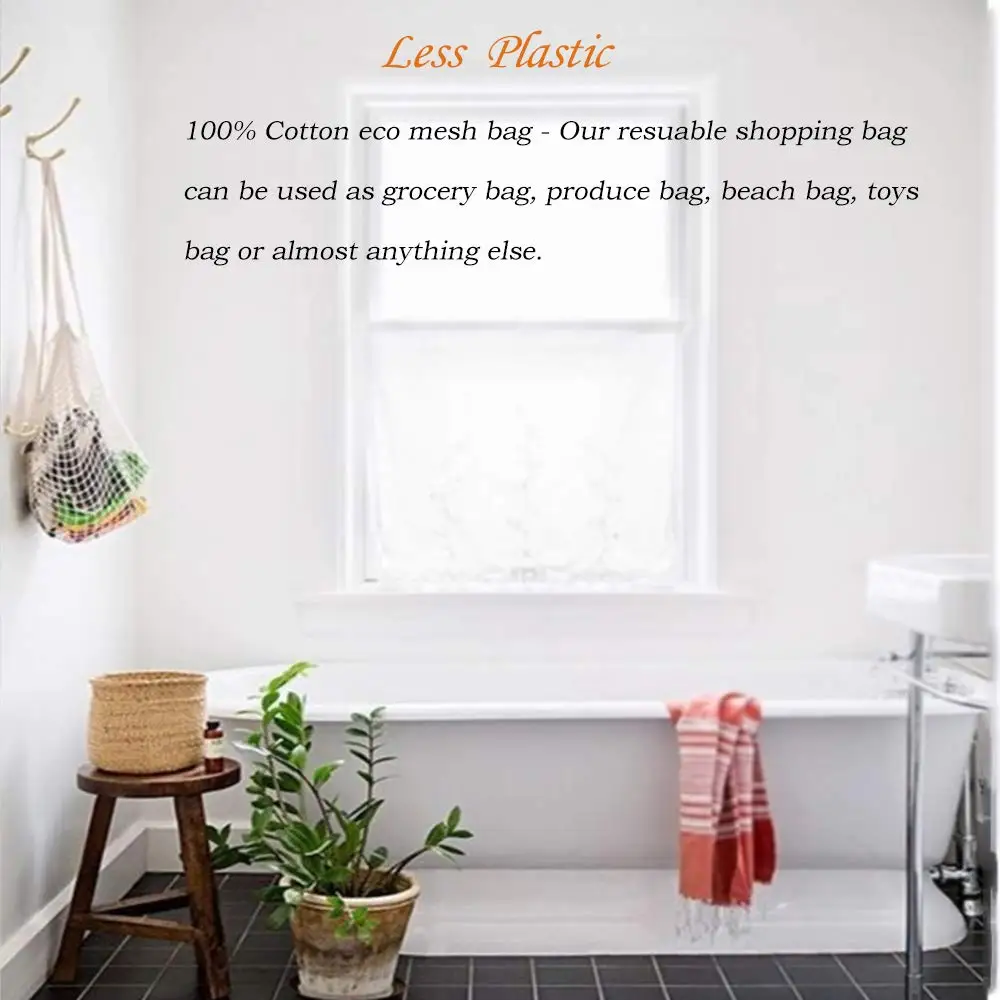 2023  100% organic eco friendly net string foldable vegetable storage multifunctional reusable cotton mesh bag