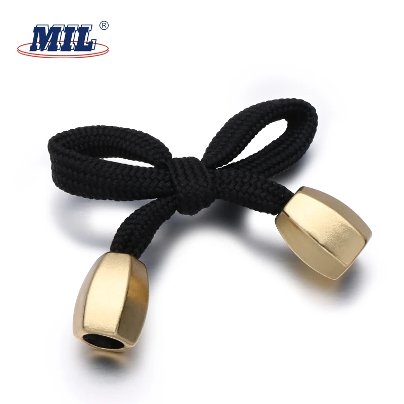 Custom logo string stopper draw cord ends for clothing