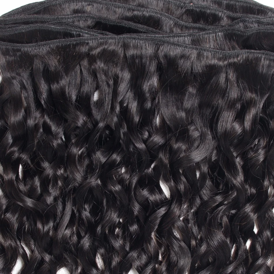 CELIE Factory Price Crochet Braids with Human Hair Wet and Wavy Mink Brazilian Virgin Hair Bundles with Lace Closure