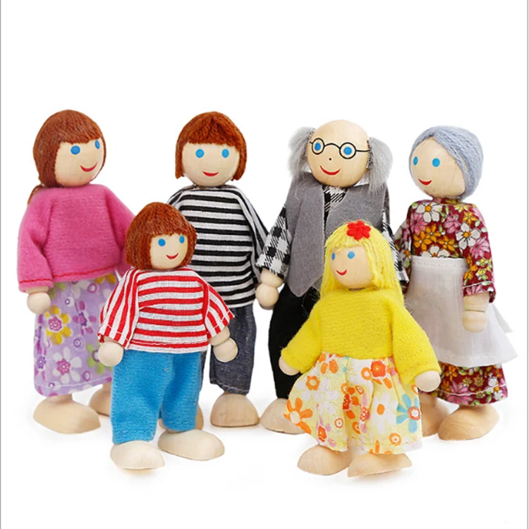Kids play land family toy Pretend family Play toy Doll house Puppets