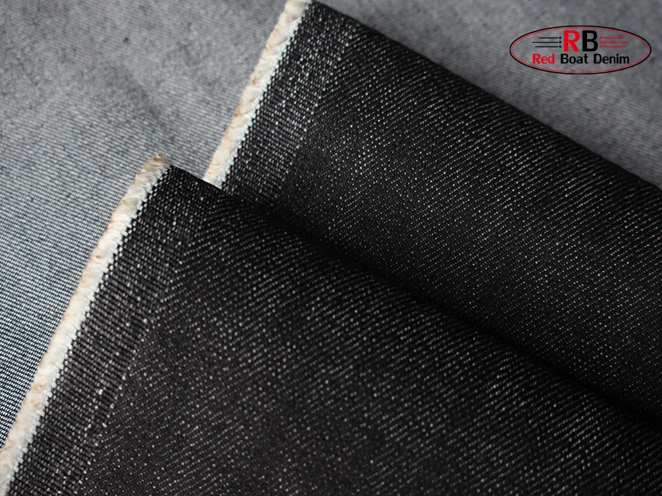 12oz Blue Black Color Slub 100%Cotton Denim Fabric For Wholesale