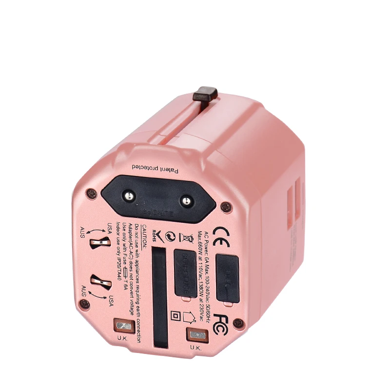 Luxury  Universal International Power Outlet USB Travel Adapter Christmas Gift