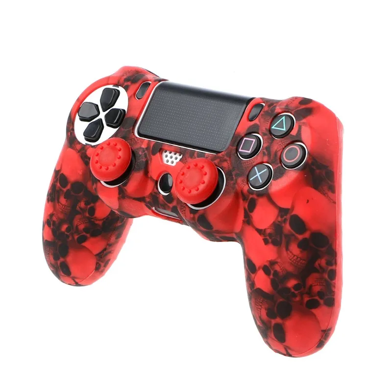 Skull Camouflage Camo Silicone Soft sleeve Skin Cover Case For PS4 Pro Slim Controller High Quality FAST SHIP
