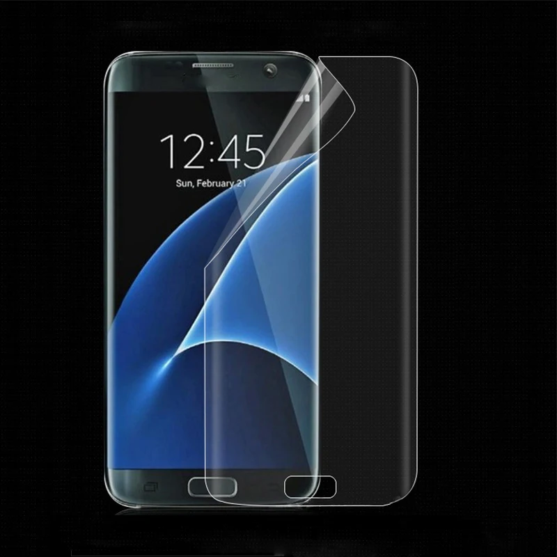 2018 S7 edge Full curved pet anti-explosion HD Custom Size Tempered glass screen protector