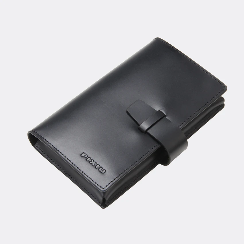 Factory Wholesale Black Vintage Leather Cell Phone High Quality Holder Case Wallet