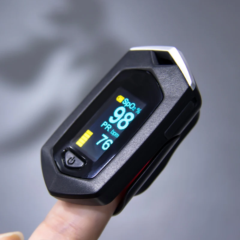 
Yonker USB recharge Jumper OLED blood oxygen Rate SPO2 Rechargeable finger pulse oximeter Monitor Black 