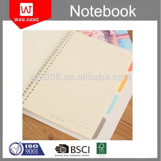 Best stationery wholesale high quality Spiral notebook with Flower pattern made in