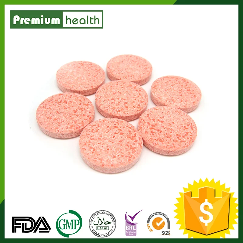 
GMP Certified Orange Vitamin C 1000mg Effervescent tablets (superior antioxidant)Oem Private label 