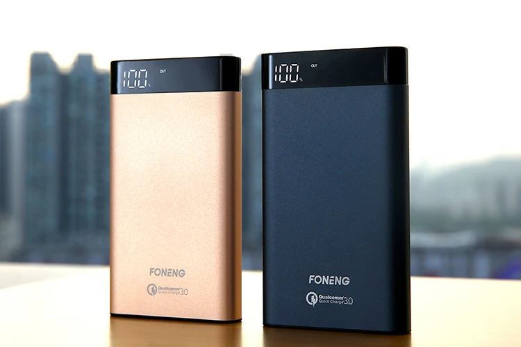 FONENG GT 10000mah QC 3.0 quick charging mobile power bank ,power banks,mobile power supply