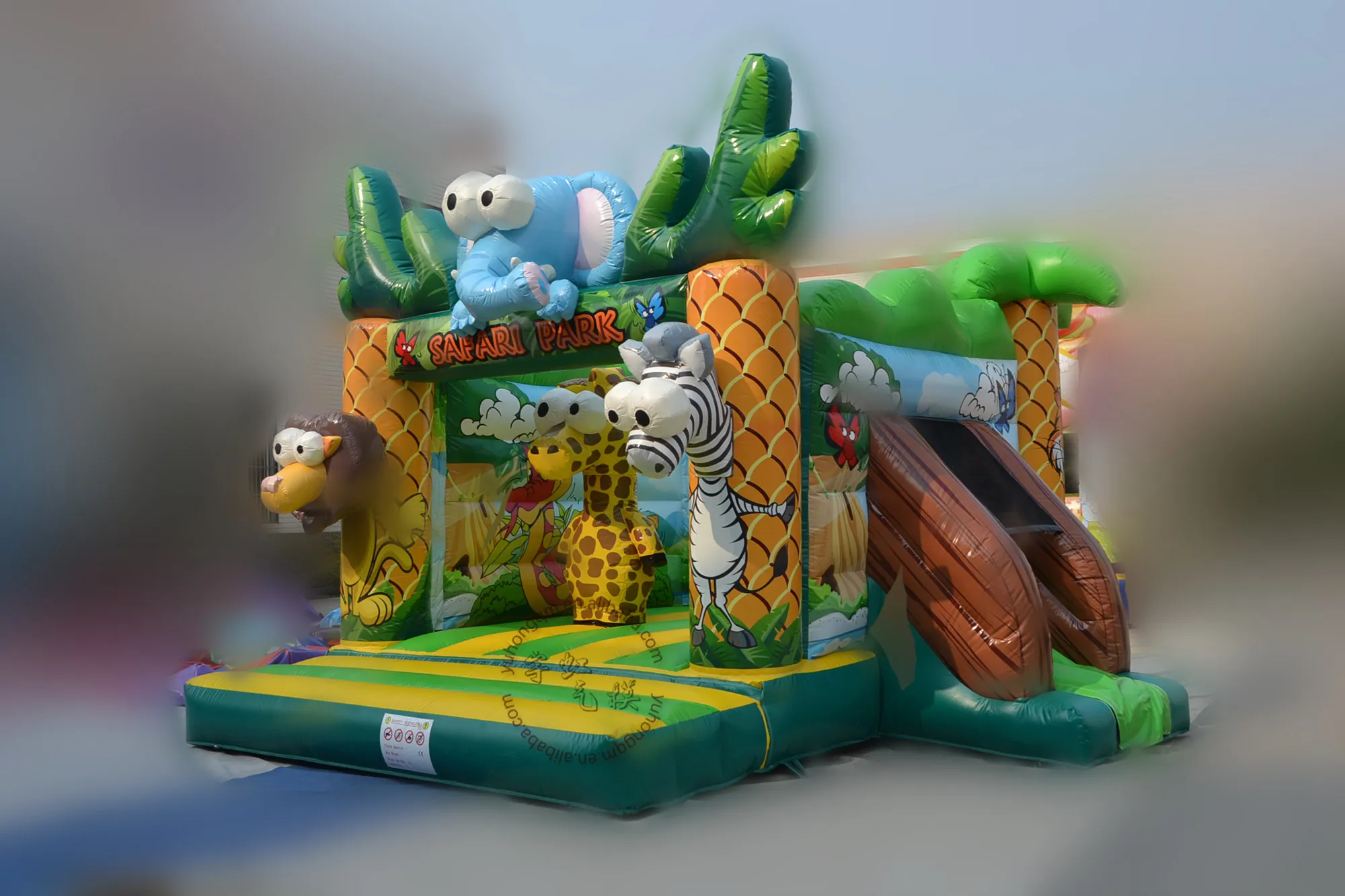 inflatable castle/castle inflatable bounce house/pvc inflatable bouncy castle with animal printing