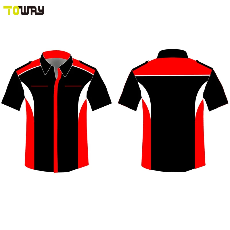 sublimated blank racing pit crew shirts wholesale