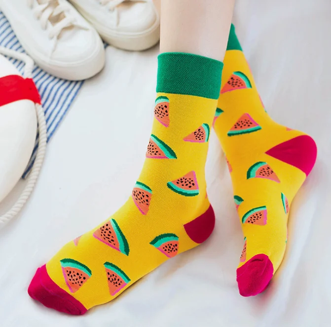 
China new design winter sox wholesale custom cotton fashion socks compression dress happy funny crew socks for women tube socks 