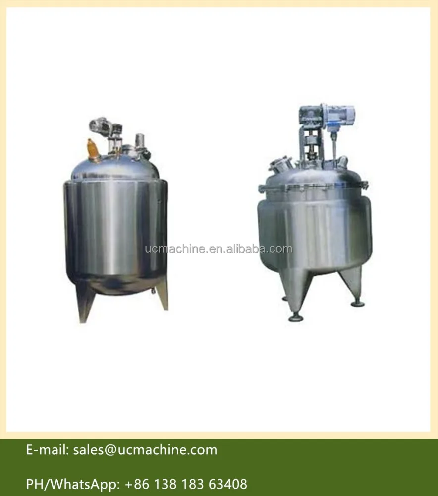 steam jacketed tank stainless steel industrial tank mixer
