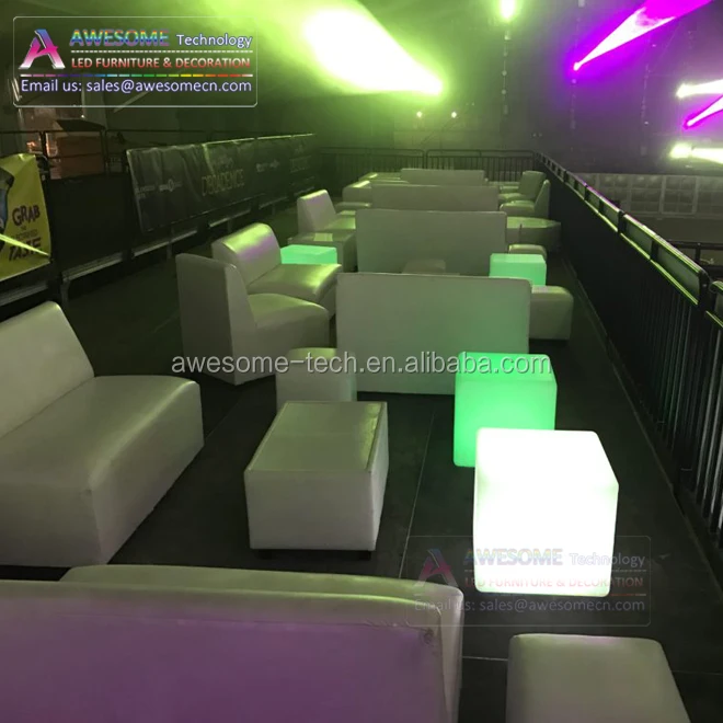 Waterproof Outdoor Bar And Lounge Furniture Rgb Color Changing Plastic 3d Led Glowing Cube Illuminated Dice Chair