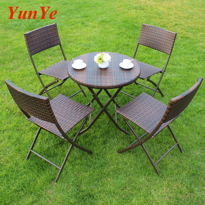 
Outdoor leisure furniture rattan chairs courtyard tables and chairs folding tables and chairs balcony three-piece set 