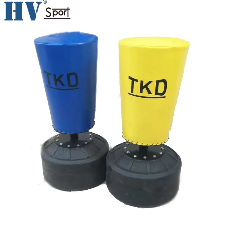 Latest version high quality PU leather free standing taekwondo dummy kids boxing punching bag