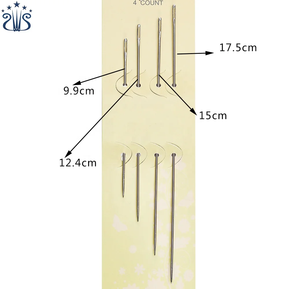 4 шт. иглы для ручного шитья, большой глаз, руководство для вышивки гобеленов, швейные иглы для ткани, декоративно-прикладное искусство