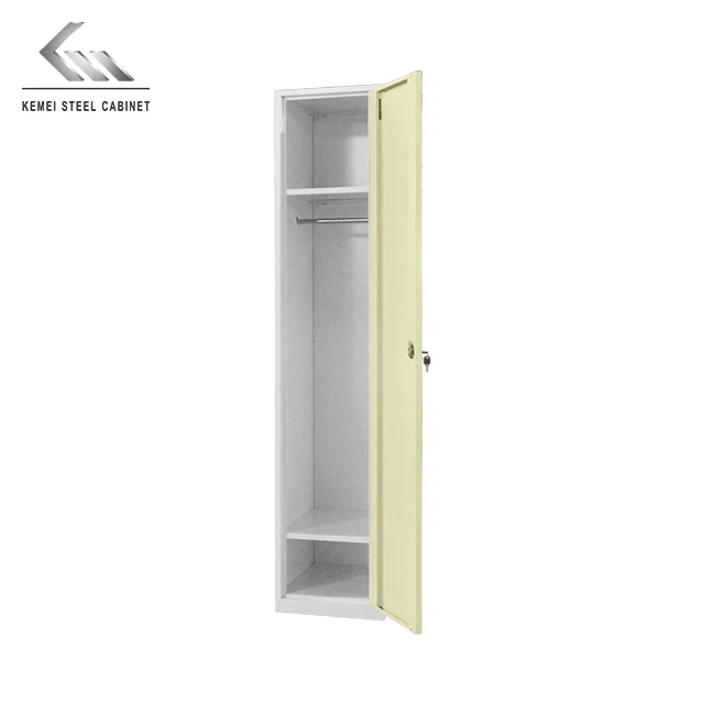Single Door Steel Locker Office Furniture Filing Cabinet Living Quarters Storage Wardrobe Metal Locker For Gym