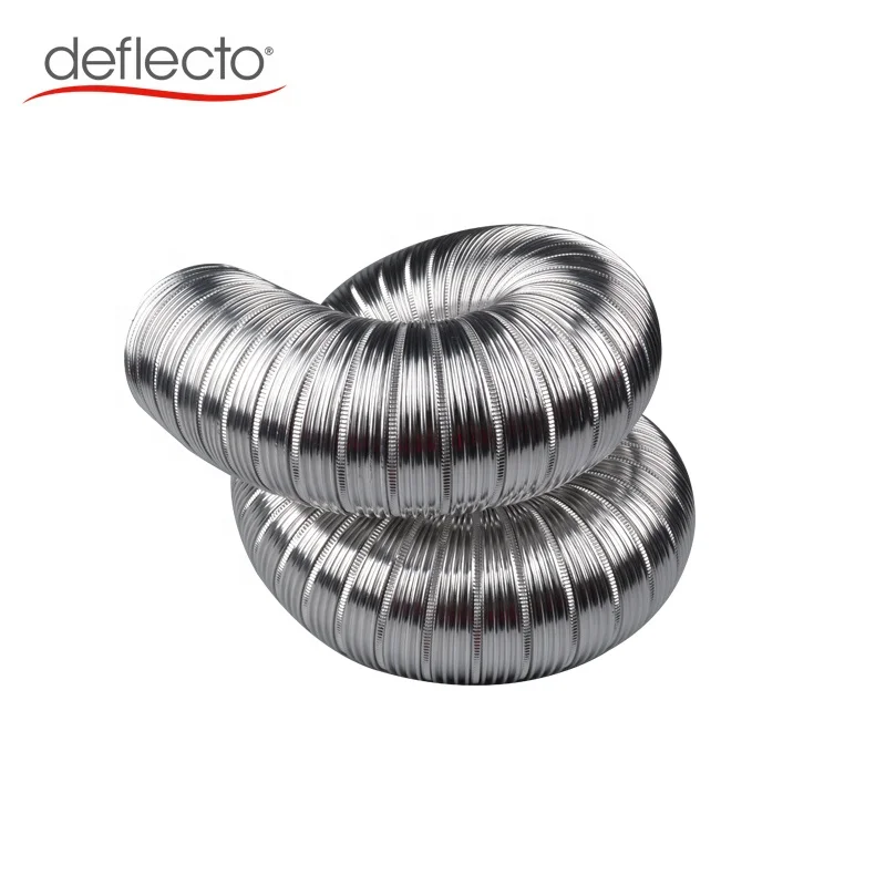 0.08-0.1 Mm Thickness Semi Rigid Aluminium Ducting , Fire Resistant HVAC Air Ducts