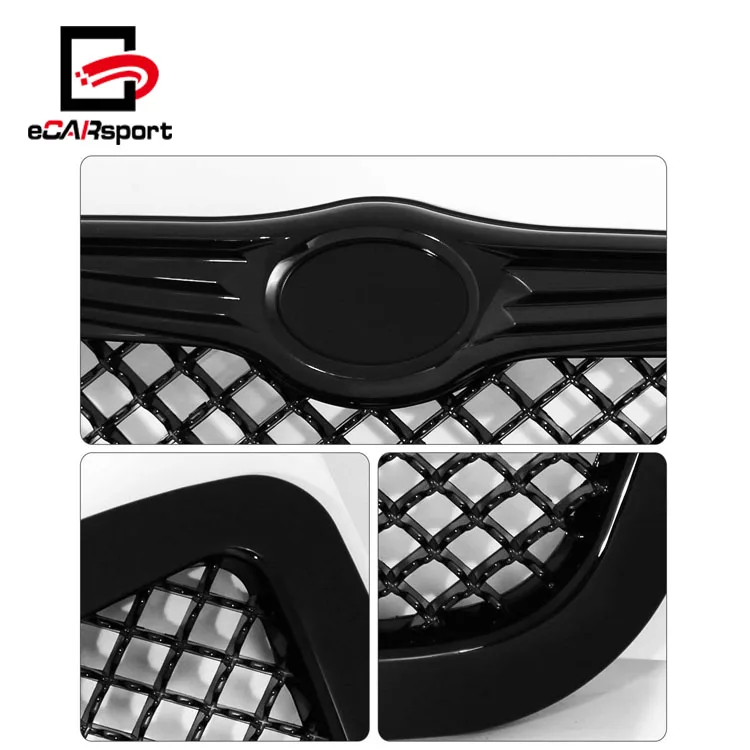 ECARsport Black Diamond Car Mesh Front Hood Bumper Grille Grill for Chrysler 300 300C 04-10