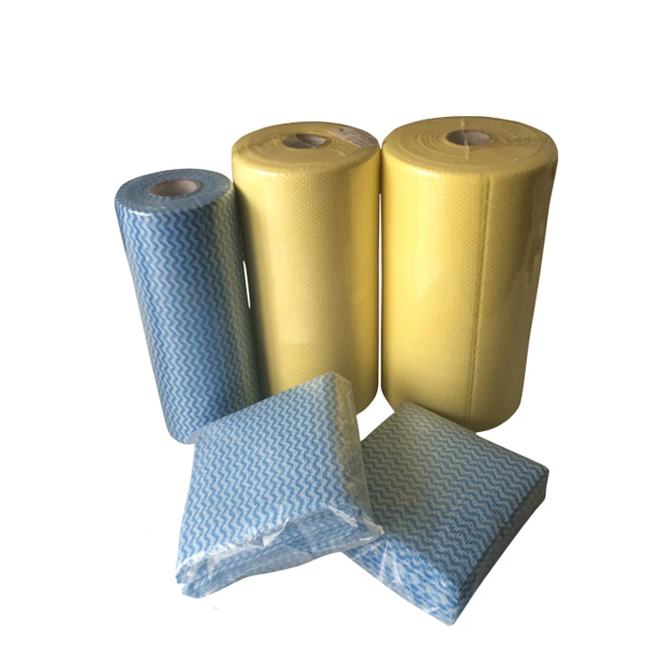 High quality spunlace viscose polyester handy wipes for household cleaning