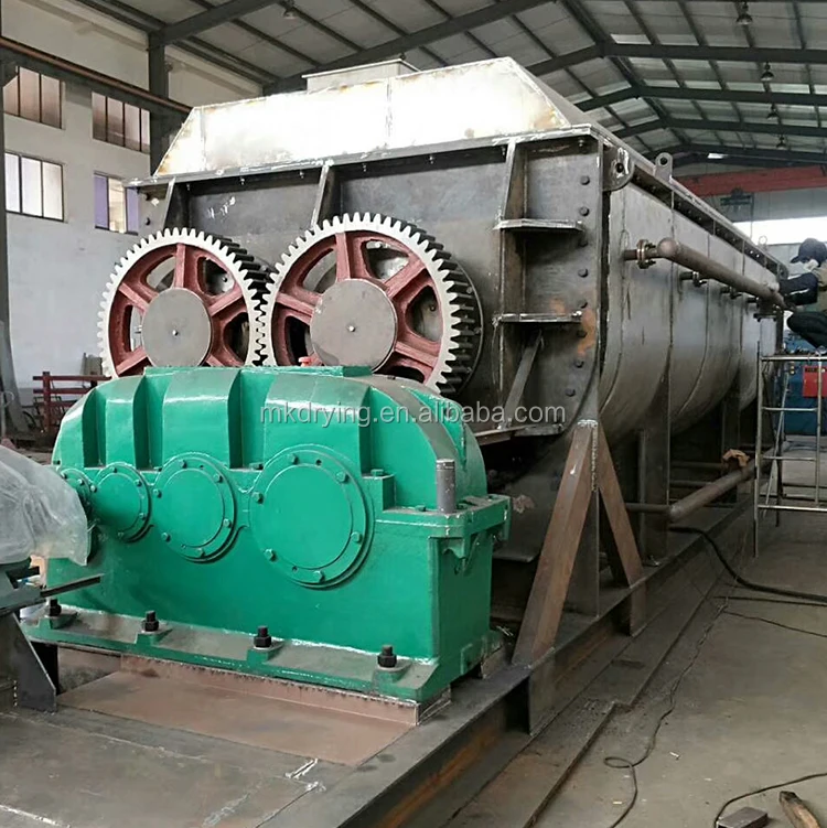 cow dung drying machine and KJG type paddle drying machine for slurry material like sludge