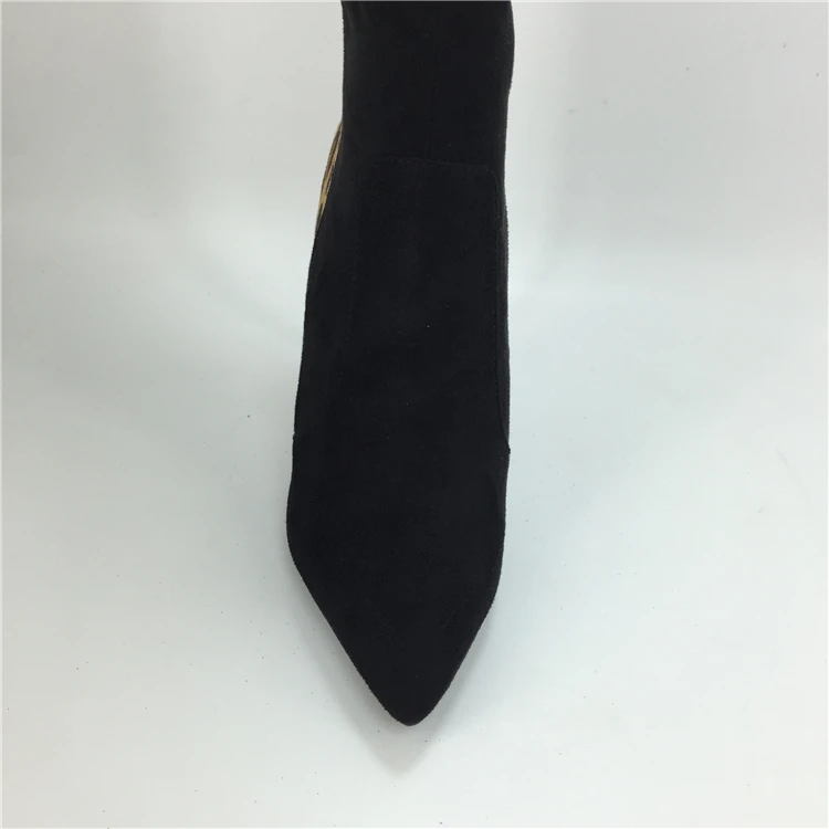 Leopard Print Knee High Boots Sexy 2021 Stiletto High Heel Long Lace Up Pointed Toe Thigh High Boots