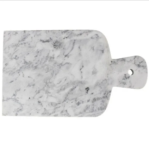 Customized Stone marble cutting board /chopping with hanging hole vegetable cutter