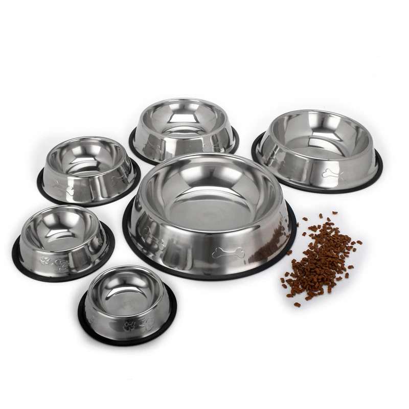 Dog Food Bowl Stainless Steel Non Skid Pet Bowl Dog Water Bowl Pet Feeder