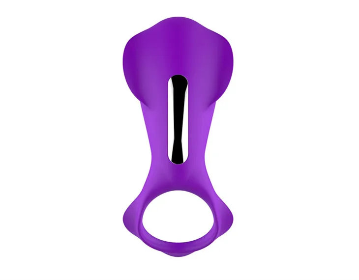 Silicone  Male Sex Toy for Man and Couple Play Vibrating Cock Ring with Rabbit Design Rechargeable Penis Ring Vibrator
