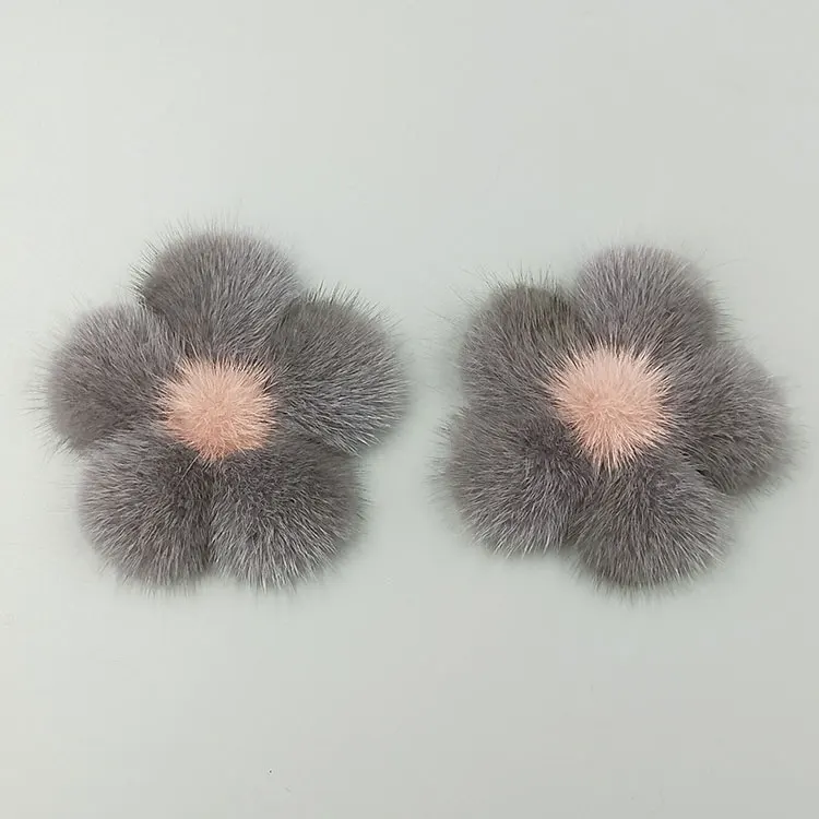 Custom mink fur flower decoration clothing accessories