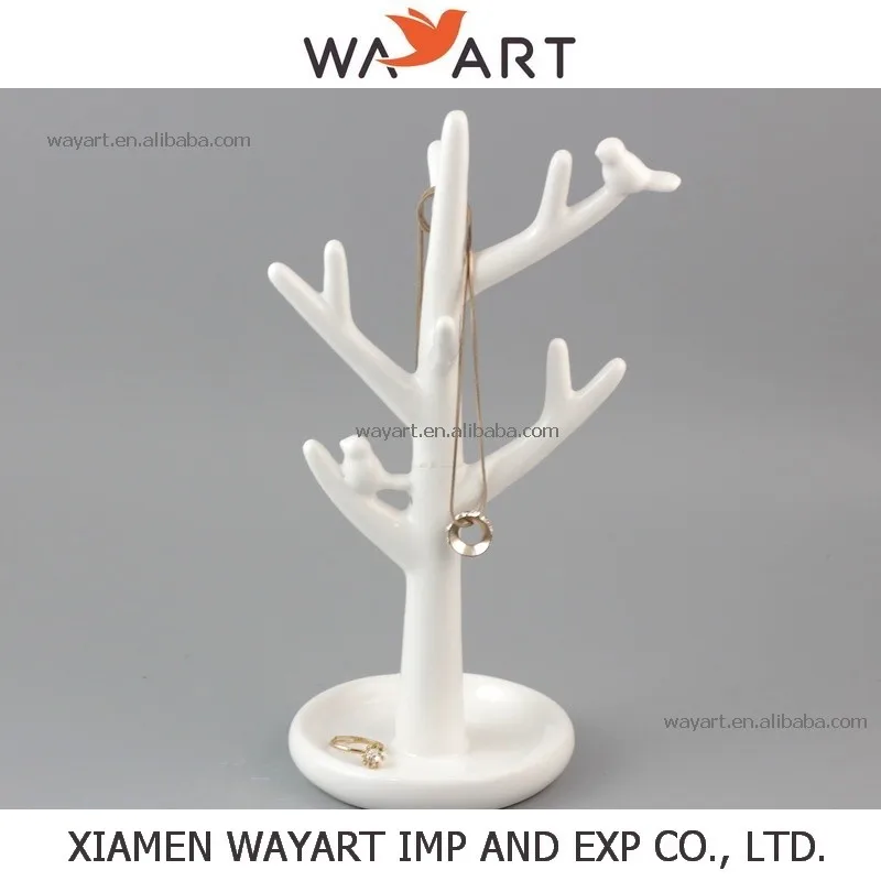 
Ceramic Jewelry Tree For Jewelry Orginized Jewelry Holder Bird On Branch 