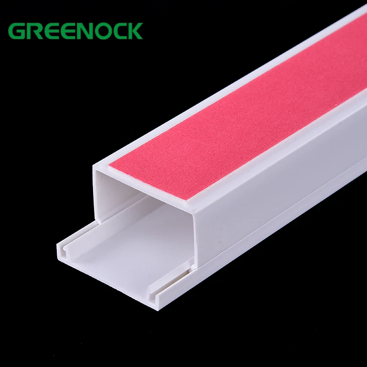 Wholesale 10X15 10X20 14X24 19X39 25X50 40X60 Plastic Wiring Duct Pvc Adhesive Cable Trunking Sticker/Canaletas De Pvc