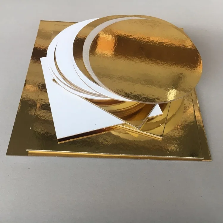 
Wholesale High Quality Gold And Silver Lamination Foil Corrugated Paper Cake Board 