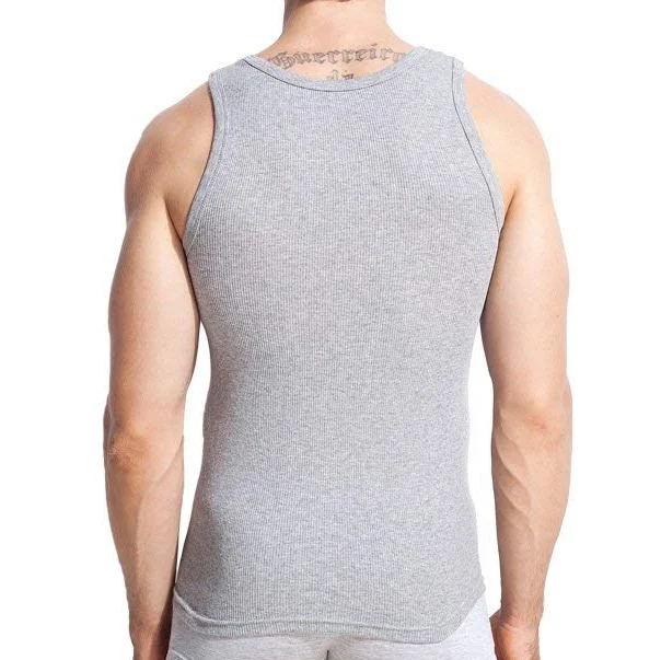 
single jersey fabric 100 organic cotton tank top sleep wear sleeveless male undershirt tight mens grey vest 