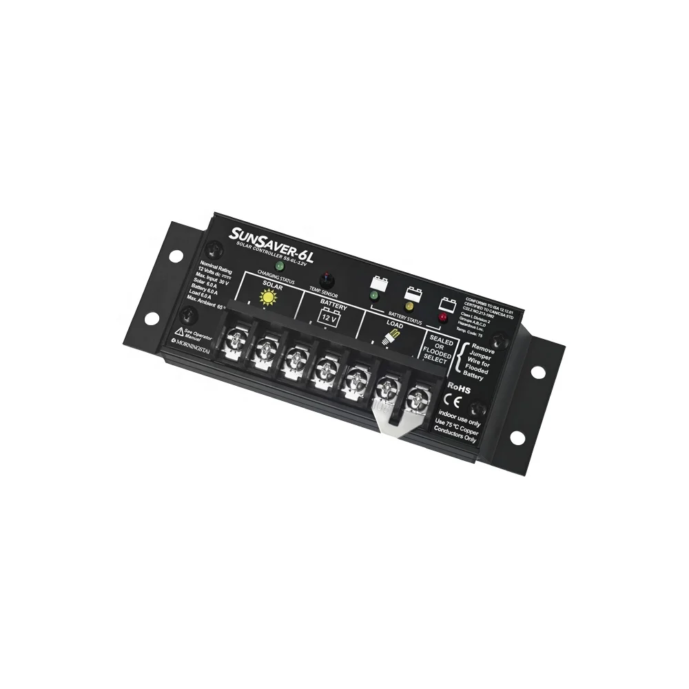 
MorningStar SunSaver SS-6-12 PMW Solar Charge Controller 6A 