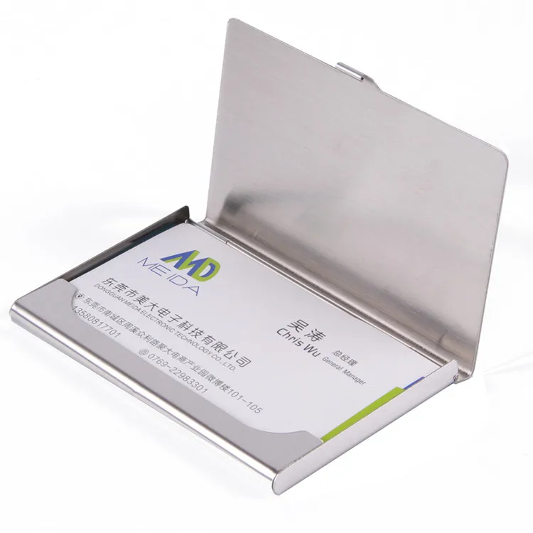 Stainless Steel Business Metal Name Card Holder personality metal business card holder Aluminum card case