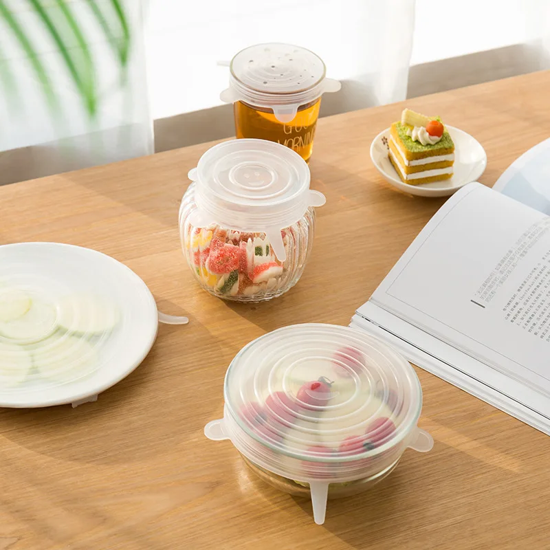 Amazon Explosion Models Silicone Fresh Cover 6 Sets of Stretchable Multifunctional Fruit and Vegetable Fresh-keeping Film Fresh